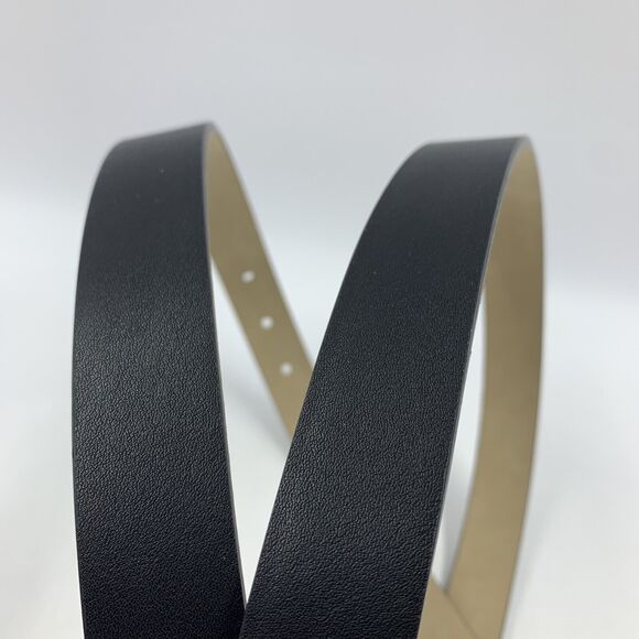 Ava & Viv Womens 2X Belt Black Faux Leather Round Translucent Buckle Classic NEW - Picture 7 of 9